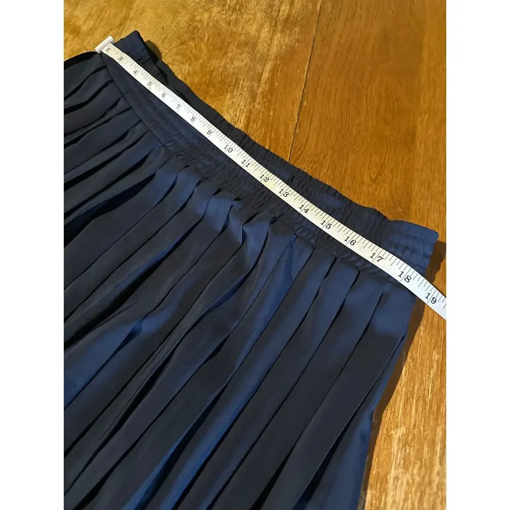 Acadamia Preppy Cottagecore Navy Blue Pleated Skirt